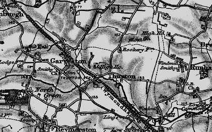 Old map of Thuxton in 1898