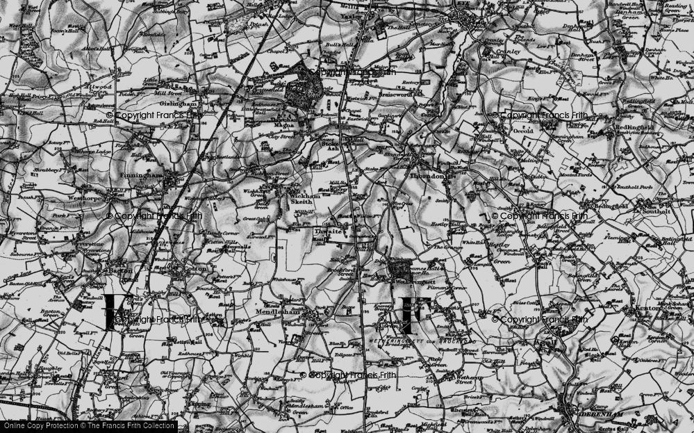 Old Map of Thwaite, 1898 in 1898