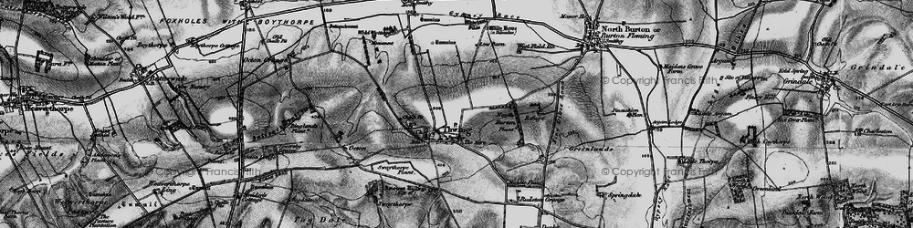 Old map of Thwing in 1898