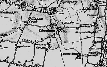 Old map of Tibenham in 1898
