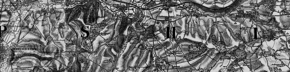 Old map of Barley Down Ho in 1895