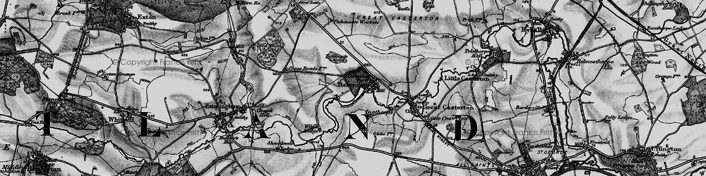 Old map of Tickencote Laund in 1895