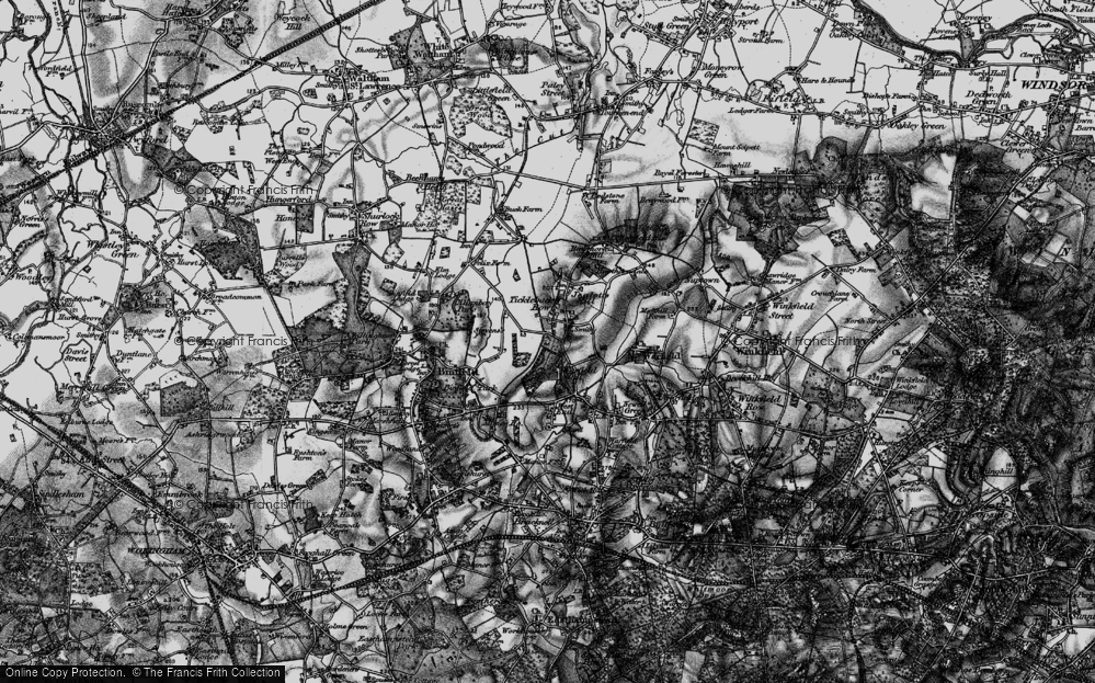 Old Map of Tickleback Row, 1895 in 1895