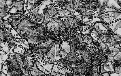Old map of Tideford in 1896