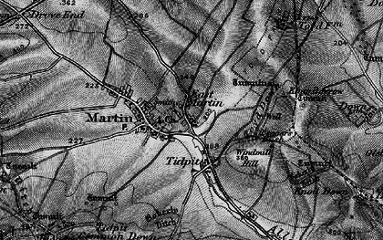 Old map of Tidpit in 1895