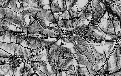 Old map of Tiers Cross in 1898