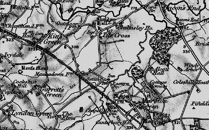Old map of Tile Cross in 1899
