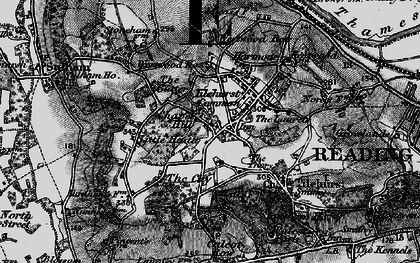 Old map of Tilehurst in 1895
