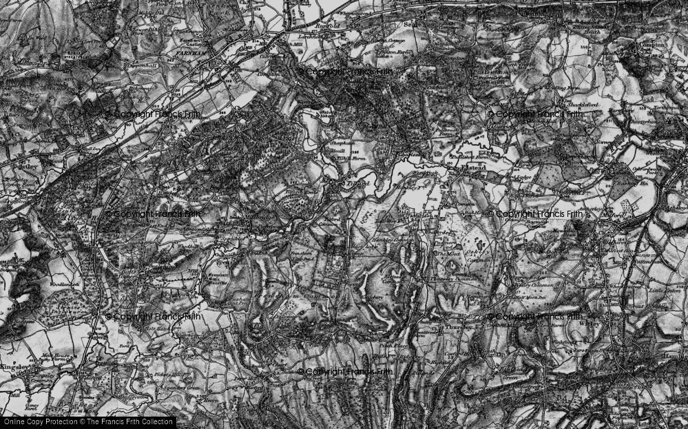 Old Map of Tilford Common, 1895 in 1895