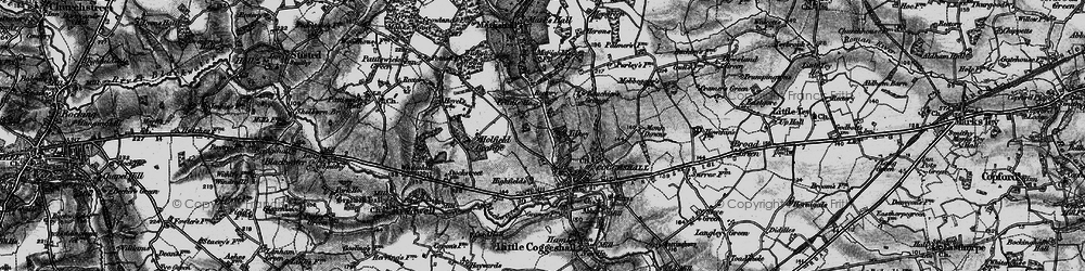 Old map of Bungate Wood in 1896