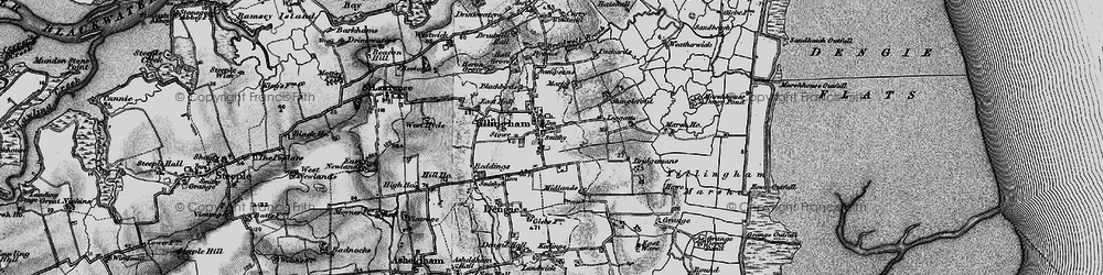 Old map of Tillingham in 1895