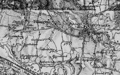 Old map of Tillington Ho in 1895