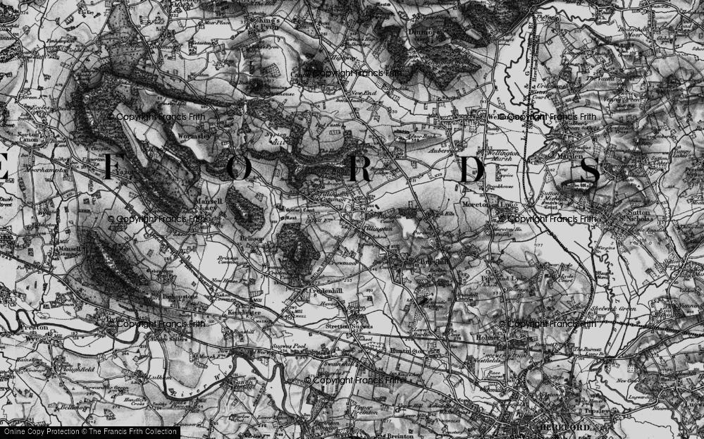 Old Map of Tillington, 1898 in 1898