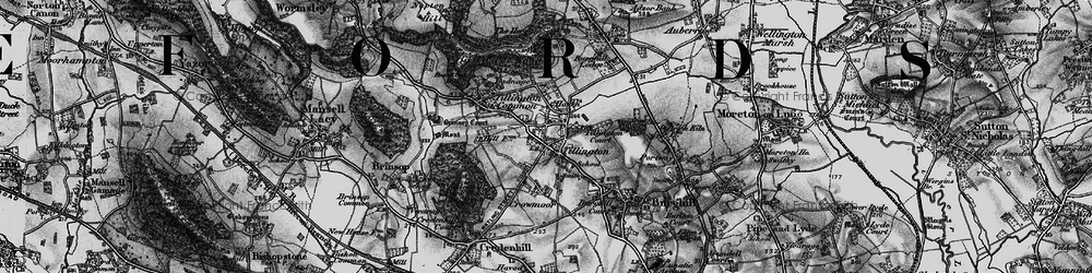 Old map of Tillington in 1898