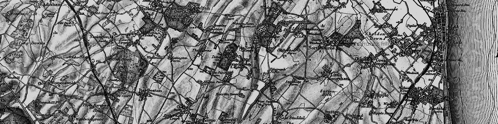 Old map of Tilmanstone in 1895