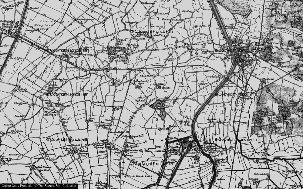 Old Map of Tilney High End, 1893 in 1893