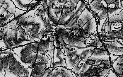 Old map of Tilton on the Hill in 1899