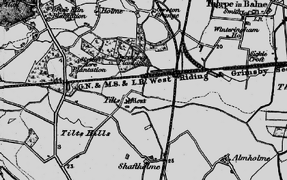 Old map of Tilts in 1895