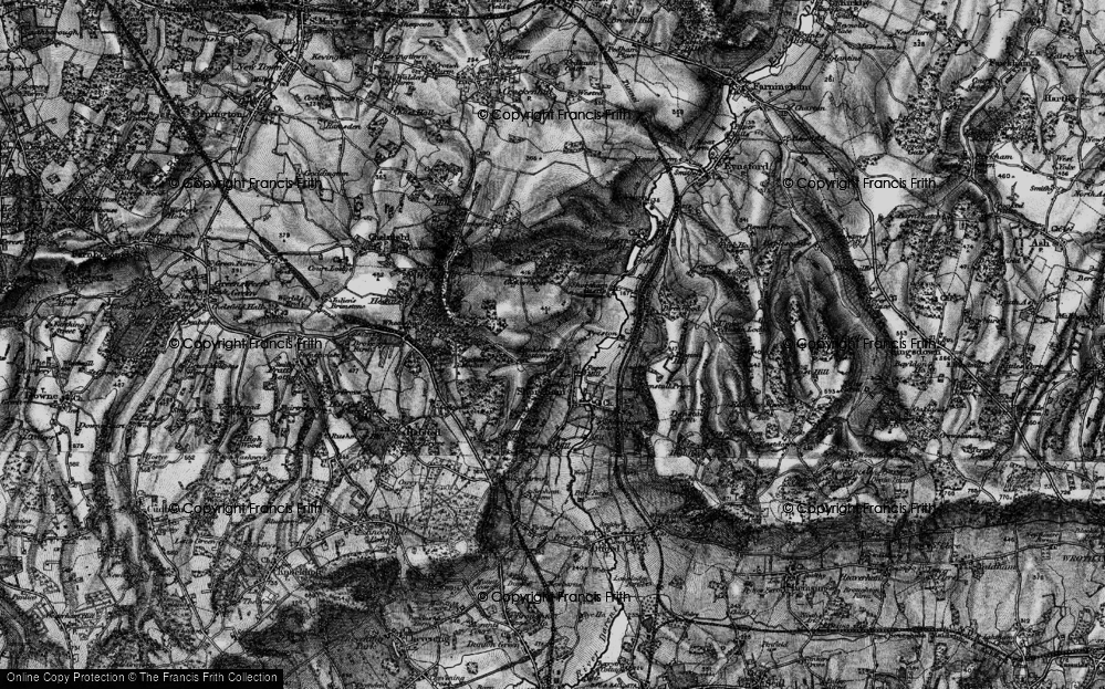 Old Map of Timberden Bottom, 1895 in 1895