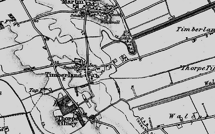 Old map of Timberland in 1899