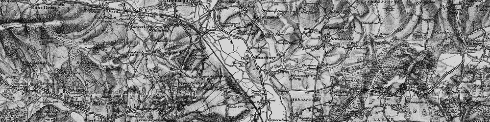 Old map of Timsbury in 1895