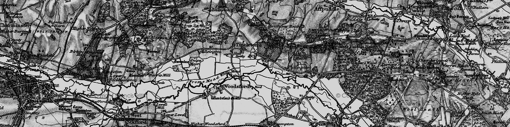 Old map of Woodsford Lower Dairy in 1897