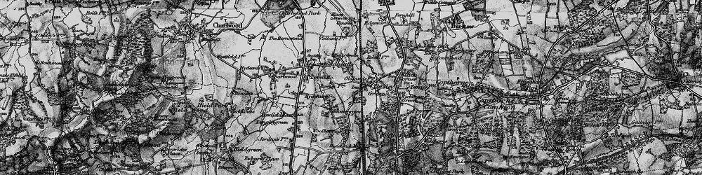 Old map of Tinsley Green in 1896