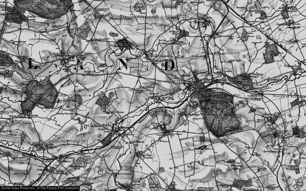 Old Map of Tinwell, 1895 in 1895
