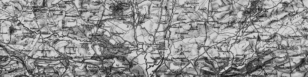 Old map of Tipple Cross in 1895
