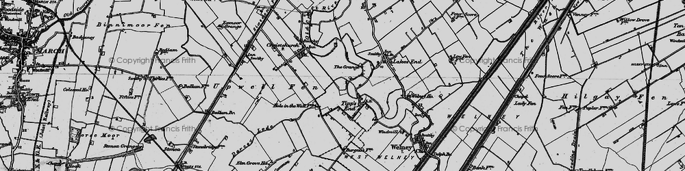 Old map of Tipps End in 1898