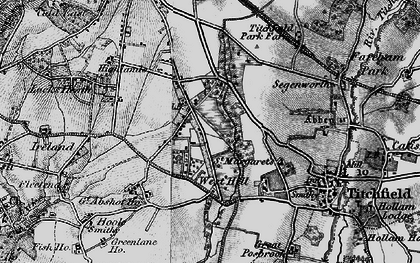 Old map of Titchfield Common in 1895
