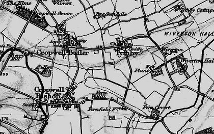 Old map of Wiverton Hall in 1899