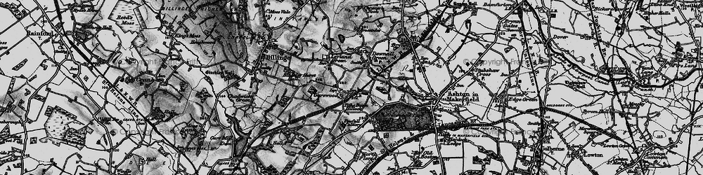 Old map of Tithe Barn Hillock in 1896