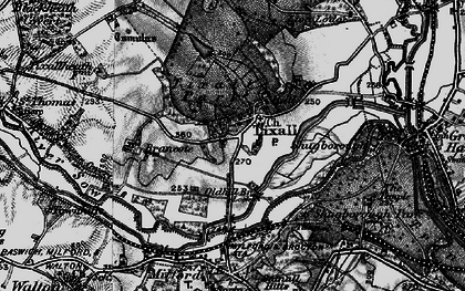 Old map of Tixall in 1898