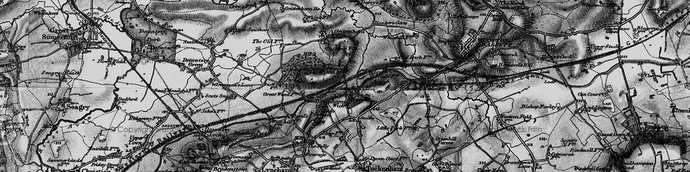 Old map of Grittenham in 1898