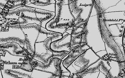 Old map of Auster Wood in 1895