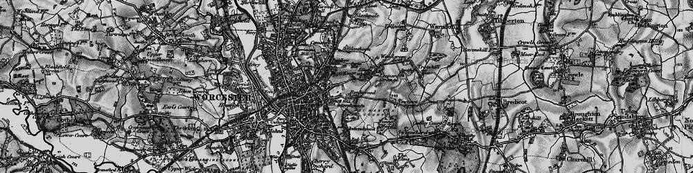 Old map of Tolladine in 1898