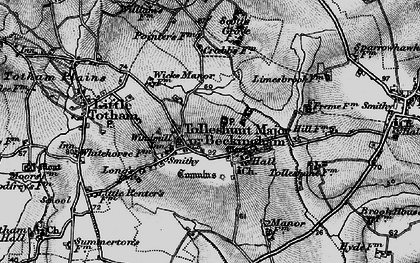 Old map of Tolleshunt Major in 1895