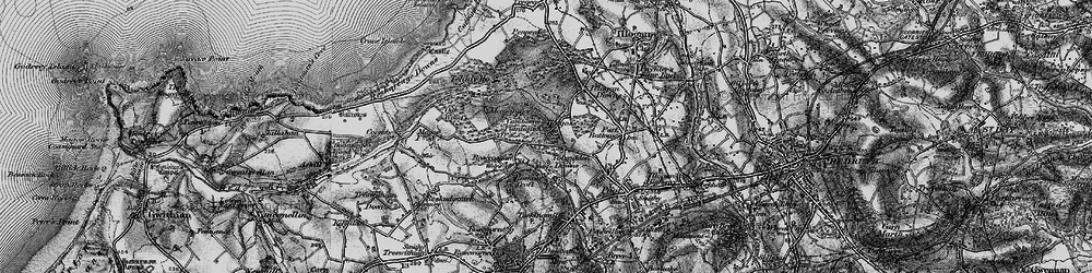 Old map of Tolvaddon Downs in 1896
