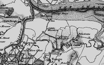 Old map of Tonge Corner in 1895