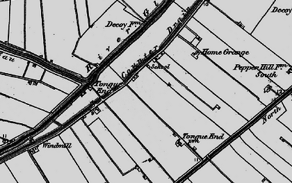 Old map of Tongue End in 1898