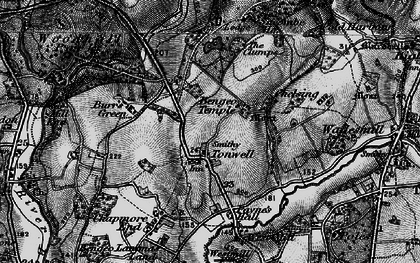 Old map of Tonwell in 1896