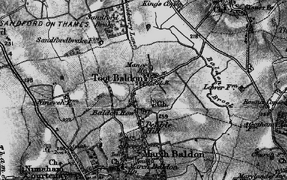 Old map of Toot Baldon in 1895