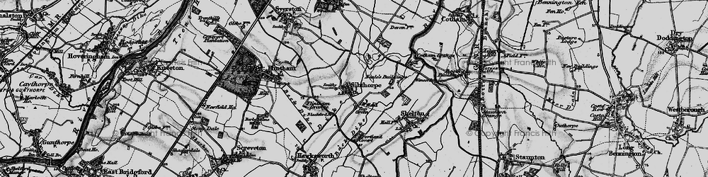 Old map of Top Green in 1899