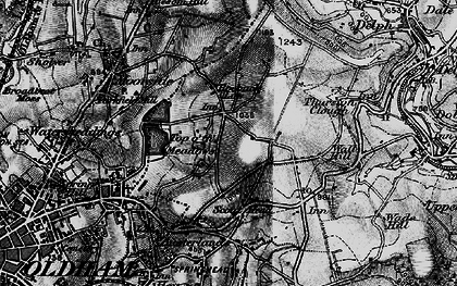 Old map of Top o' th' Meadows in 1896