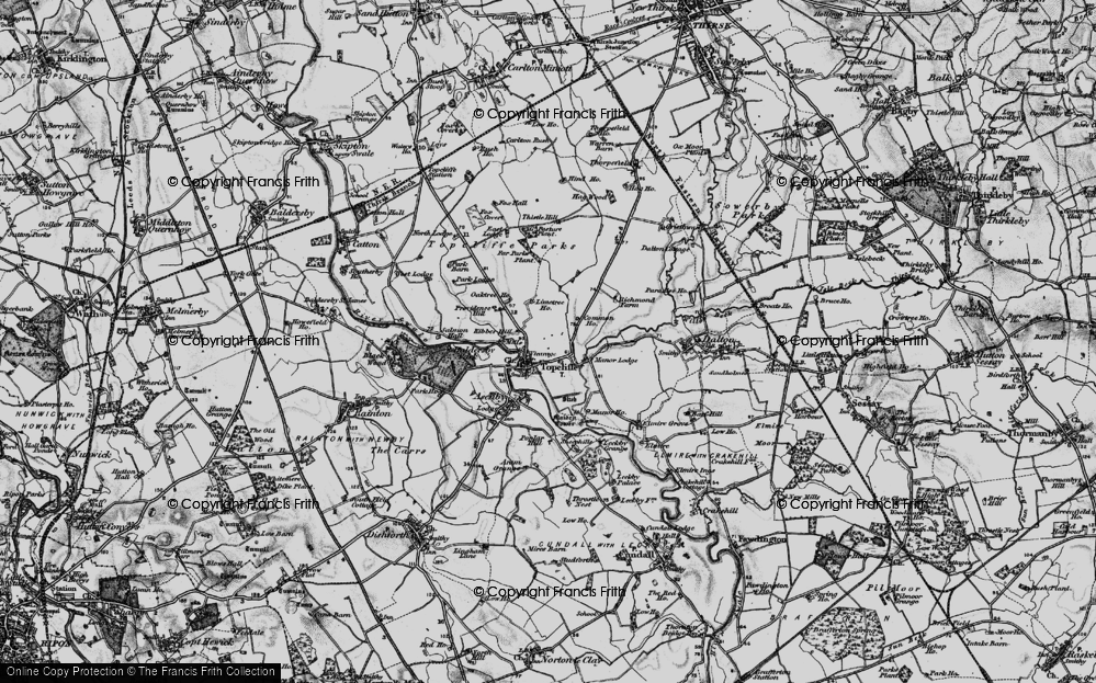 Old Map of Topcliffe, 1898 in 1898