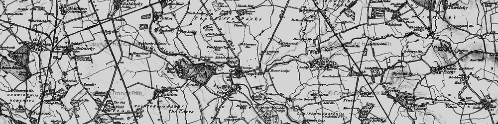 Old map of Topcliffe in 1898