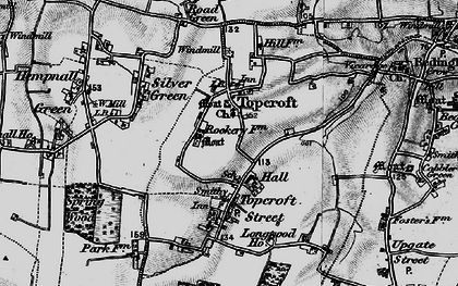 Old map of Topcroft in 1898