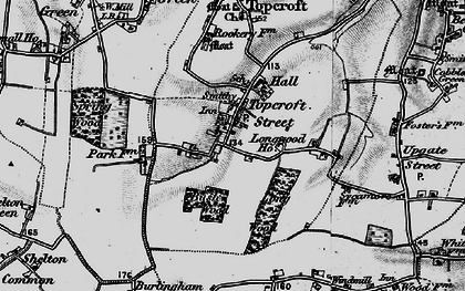 Old map of Topcroft Street in 1898
