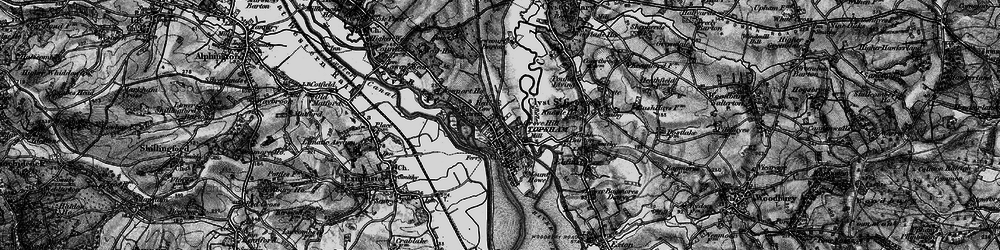Old map of Topsham in 1898